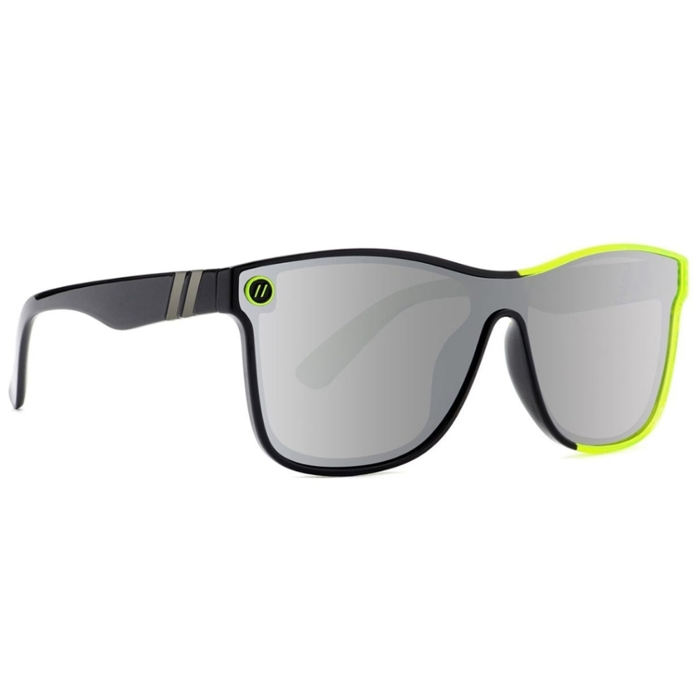 Lightning Beach Millenia X2 Sunglasses — Black with Neon Yellow Accent